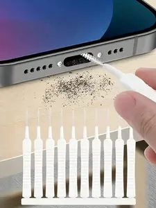 10-piece multi-functional dust removal brush, phone hole cleaning brush, suitable for charger interfaces, phone speakers, laptops, and showerheads - dedicated debris brush set for electronic and household items (non-electronic products)