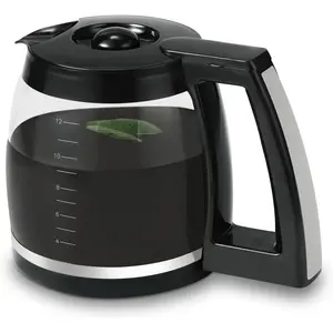 12-Cup Glass Coffee Carafe Replacement Compatible with Cuisinart Coffee Makers- Coffee Pot Replacement 12 Cup Fits Models DCC-1200PRC, DCC-1100BK, DGB-550BK, CHW-12, SS-12