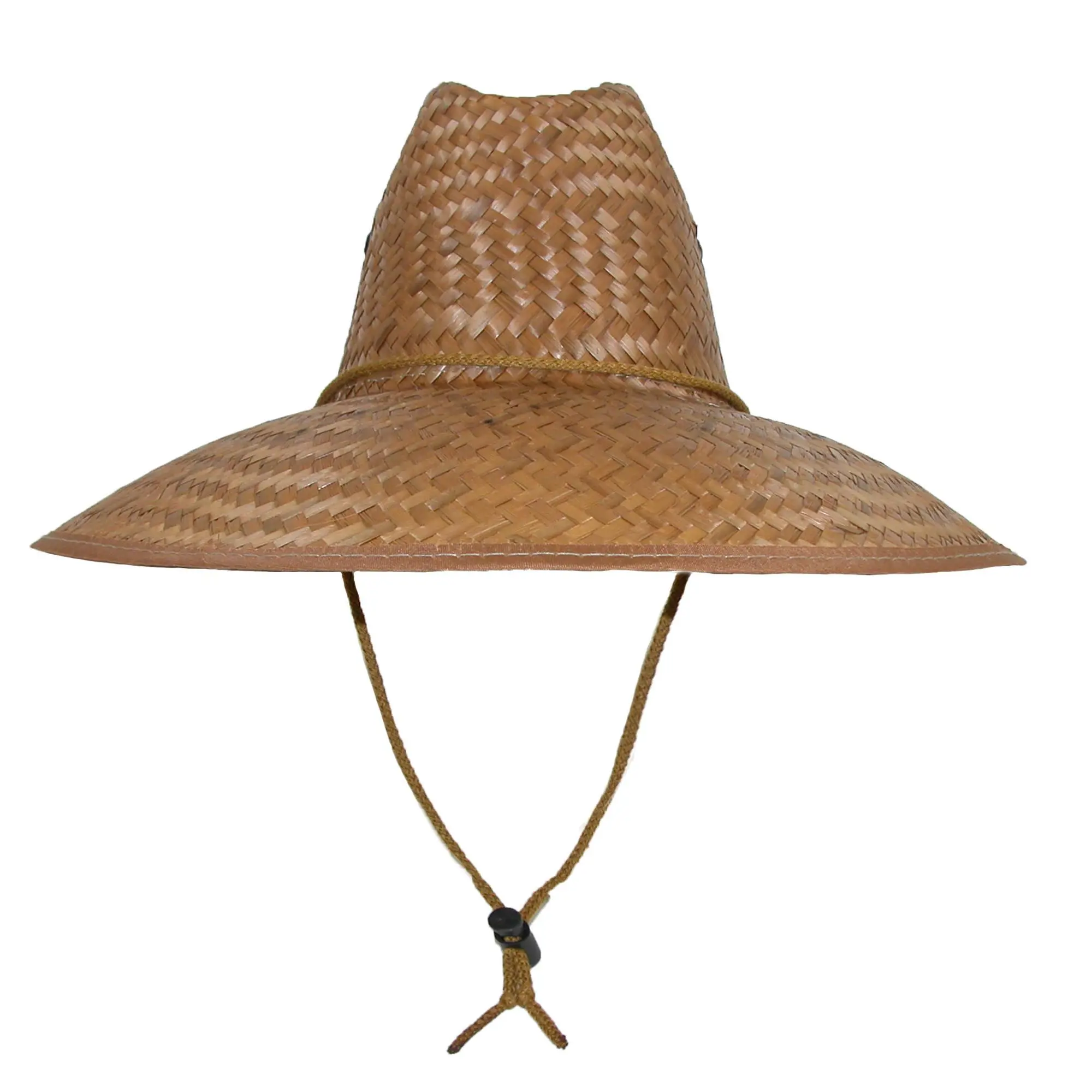 CTM Lifeguard Hat for Men & Women, Woven Palm Straw Stylish & Lightweight Adjustable Sun Hat with Wide 4.75" Brim for Outdoor UV Prevention