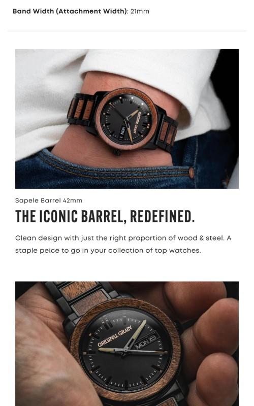 Sapele Black Barrel 42mm