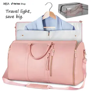 Stop paying more for your bags than your seat —— The "No-Fee" Weekender Bag Travel Duffle Bag with Garment & Shoe Compartment, Carry On Weekender Bag for Women & Men, Airline Approved Personal Item, Waterproof Overnight Bag, Holiday Travel, Sports, Golf