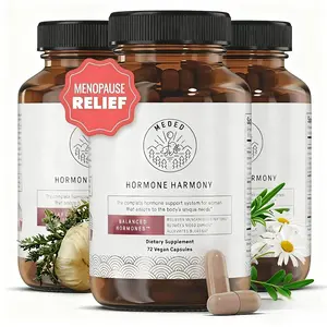 Happy Mammoth Hormone Harmony Natural Hormonal Support for Women Menopause Relief Perimenopause Hot Flashes 72 Vegan Capsules for Healthcare - Dietary