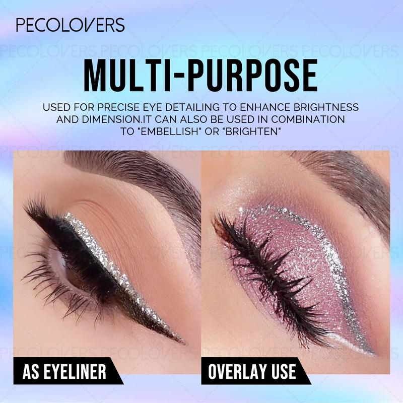 12pcs/set Sparkling Liquid Eyeliner Various Colors & Quick Dry Waterproof Not Easily Smudging Liquid Eyeliner Glitter Liner