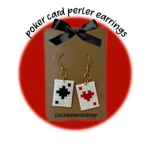 poker card earrings