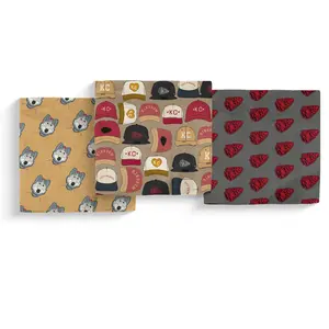 Chiefs Kingdom Hats Double Sided Dish Cloth Set 3 Microfiber Cloths with KC Hats & Wolfie Graphics Ultra Absorbent Quick Drying 10x10 Inches Perfect for Fans Tailgates