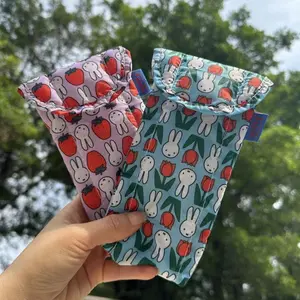 Miffy Rabbit Storage Bag Kawaii Anime Cute Printed Portable Cartoon Multi Style Myopia Glasses Sunglasses Storage Bag Gift