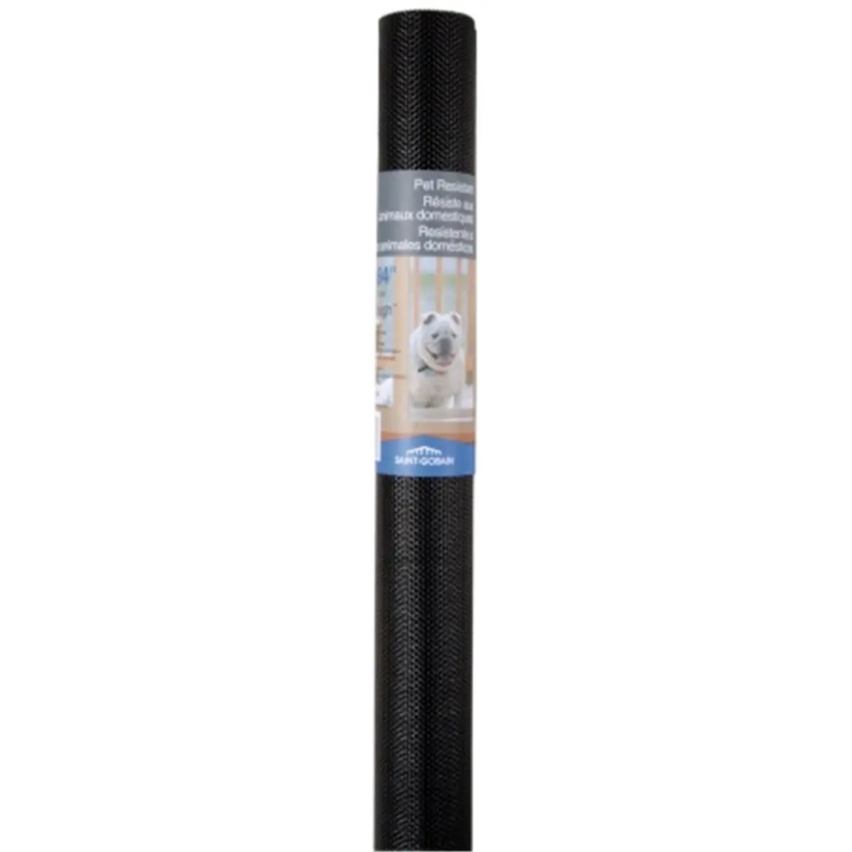 Saint Gobain Pet-Resistant Black Fiberglass Mesh Screen Roll, 48 in. x 100 ft., Tear-Resistant for Mesh Screen Doors, Heavy-Use Areas