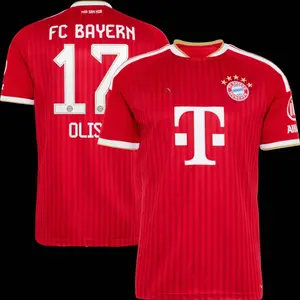 Olise 17 Unisex Red Soccer Jersey Personalized Name & Number Football Shirt Unisex Breathable Fan Style Tee 2026/2027 Home