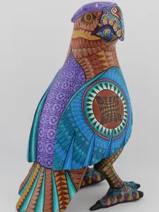 Handmade Handpainted Astros Eagle Mexican Oaxacan Alebrije Statue