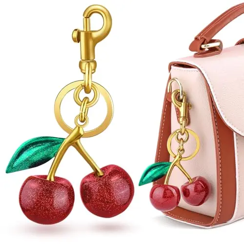 A02 1pcs Cherry Charm(red and Green)