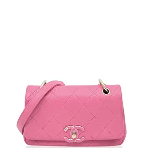 Pre-owned CHANEL Leather Shoulder Bags Shoulder Bag Lambskin Pink (zs1210m2)