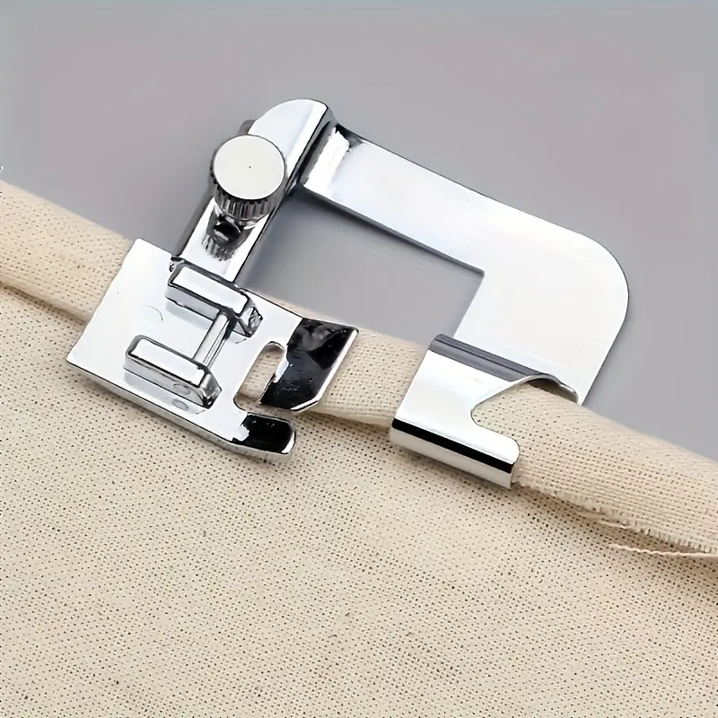 1-Piece Hemming Presser Foot Sewing Accessories - Precise Hem Guide, Steady Stitching Tool, Compatible with Brother and Household Sewing Machines, Effortless Fabric Stitching Aid
