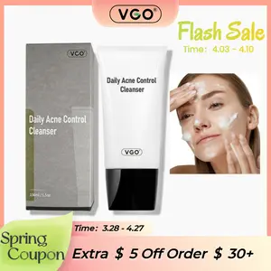 VGO Daily Acne Control Cleanser-Fighting Cleansing for All Skin Types - Oil Control & Hydrating Face Wash - Facial Skincare