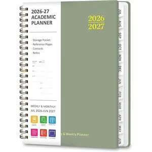Planner 2026-2027, Academic Weekly and Monthly Calendar Planner, July 2026 - June 2027, Hardcover Planning Agenda Book for Desk Accessories and School Supplies - A5 Size (6.3'' x 8.5'')