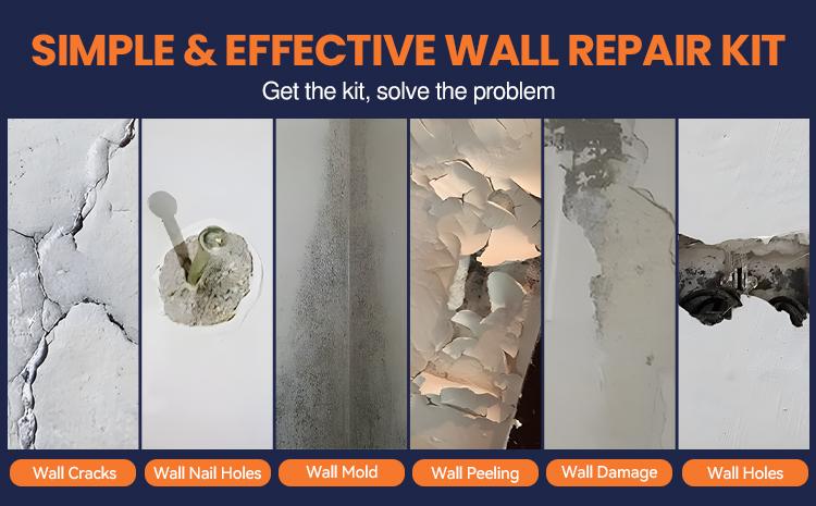 Drywall Patch Repair Kit with Scraper- 250g Wall Mending Agent Multi-functional Quick-drying PasteAdhesive Heavy Duty Concrete SealantWaterproof Self-adhesive