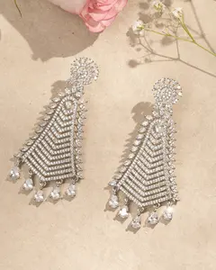 Luminescent Chevron Cascade Earrings