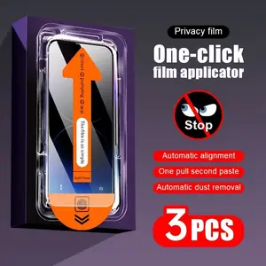 3 Pieces Privacy Dust-Free Tempered Glass Screen Protector, Protection, Compatible with iPhone 12/12 Pro/12 Pro Max/11/11 Pro/11 Pro Max/X/XR/XS/XS Max/15 Pro Max/15 Pro/15/14 Pro Max/14/14 Plus/14 Pro/13/13 Pro/13 Pro Max Full Screen