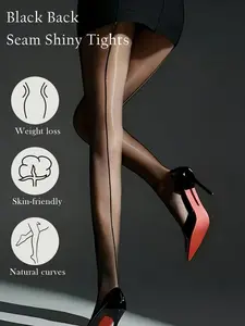 Back Seam Glossy Stockings, Smooth Transparent Socks, Slimming Shaping Stockings, Sexy Empress Exclusive, Women's Fashion Accessories