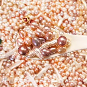Natural Freshwater Loose Pearls Colorful For Diy ( Size 8-9mm )