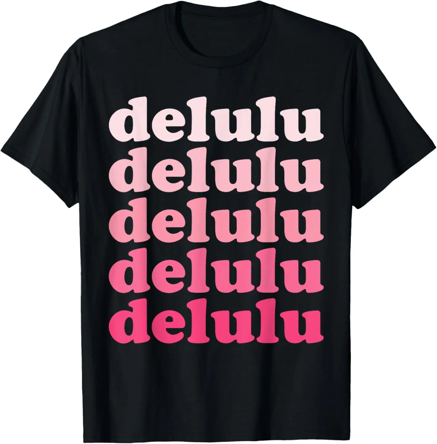 The word Delulu | A stylish cursive design that says Delulu T-Shirt Pure Cotton Graphic Tees Menswear Top: Gifts for Men & Women
