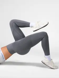 New Seamless Women's Sport Yoga High Elastic Fitness Long Pants, Seamless Workout Leggings, Abdominal Support Butt Lifting Tight Yoga High Waisted Leggings