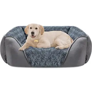 Large Dog Bed Suitable for Large Dogs, Medium Dogs, and Small Dogs, Rectangular Washable Orthopedic Dog Bed, Soft Comfortable Sleep Puppy Bed Durable Pet Pillow with Non-Slip Bottom L ( 30inchx24inch x 9inch )