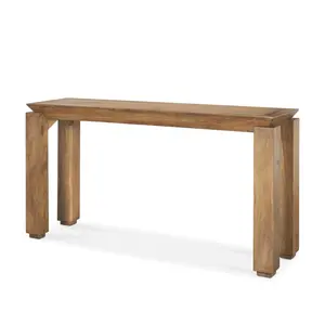 HomeRoots 605658 60 in. Brown Solid Wood Console Table