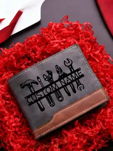 Personalized Men's Wallet, Father's Day Gift, Birthday Present for Dad, Casual PU Leather, Durable Wallet, Fashion Accessory, Valentine's Day Gift