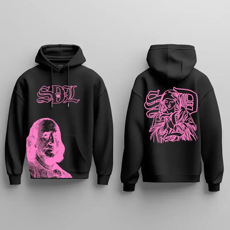Print SDL 2-Sides Hoodie, Vintage Unisex Hoodie, Trendy Hoodie, Gift for Men Women