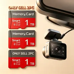 MicroSDXC Card for Dash Cams, 1TB Micro SD Card for Car Audio, 2 Pack Set SD Card with Adapter for PC, Durable SD Memory Card & Micro TF SD Cards for Mobile Phones and Surveillance Cameras