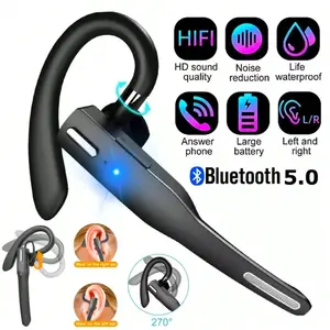 1pc Long-range lifeBluetooth Hands Free Business Earphone Wireless Earbuds Single Handsfree for Driving Office HD Call Headphone