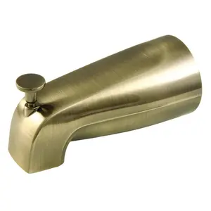 Kingston Brass K188A3 5.25 in. Zinc Tub Spout with Diverter, Antique Brass