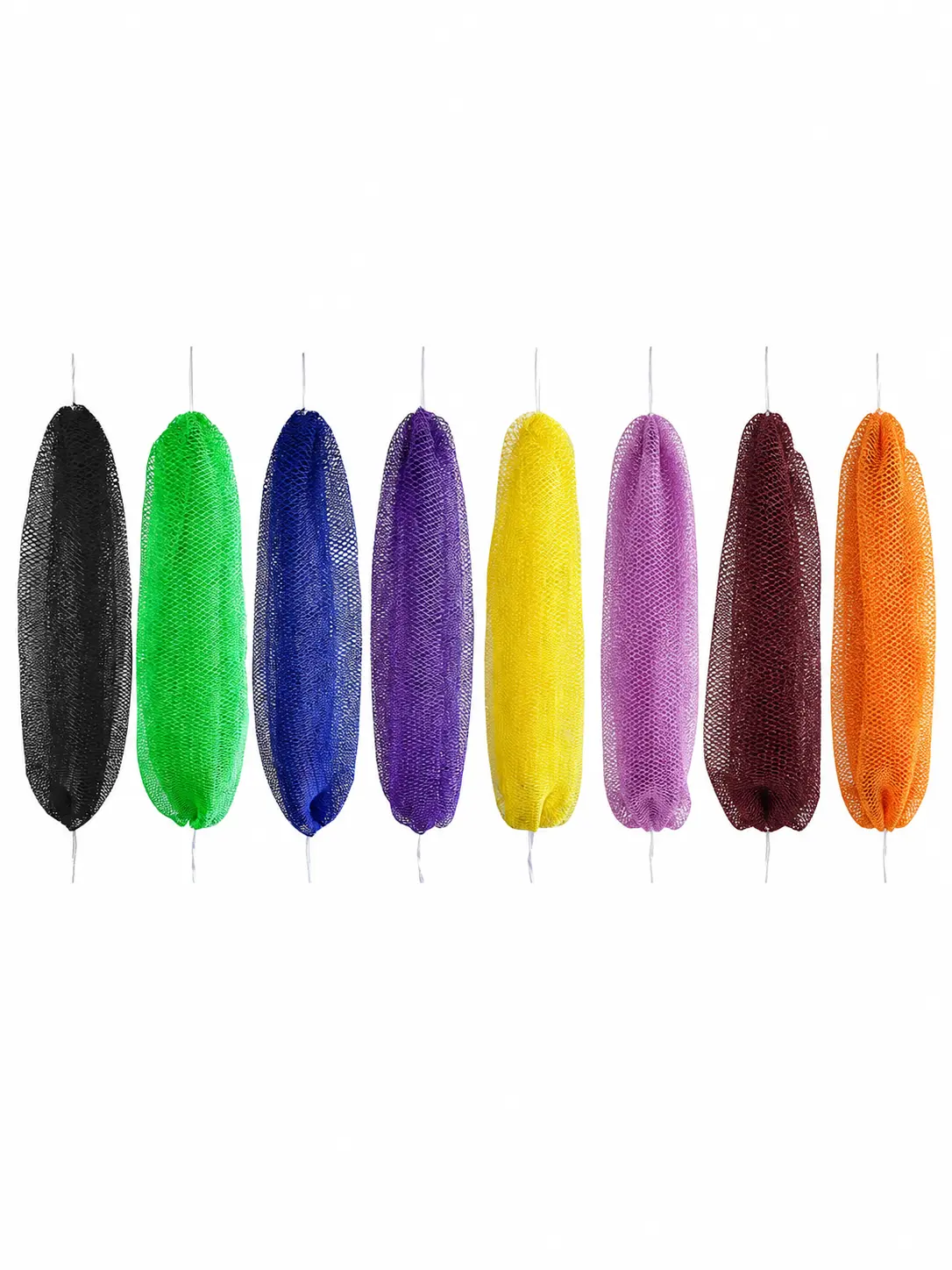 Long Exfoliating African Net Bath Sponge, Stretchy Mesh Shower Body Scrubber Towel for Deep Cleansing, Back Scrubbing & Daily Bathing