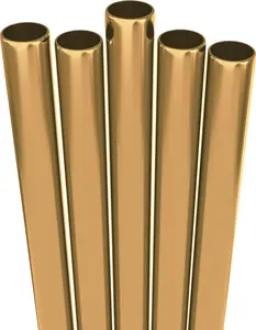 5-Pack Extra Wide Stainless Steel Straws + Cleaning Brush. 10.23" Long Metal Straws   Thick Large  for Smoothies, Boba, Bubble . Dishwasher Safe Hard Drinking Straws.
