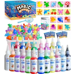 2026 Upgraded More Fun Magic Water Elf Toy Kit for Kids with 20 Gels and 10 Molds, Aqua Fairy,Fun DIY Craft Kit, Squishy Maker, Magic Water Art Kit Favors, Kids Christmas Gifts Crafts Ages 4-8