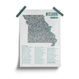 Missouri State Park Map - Checklist