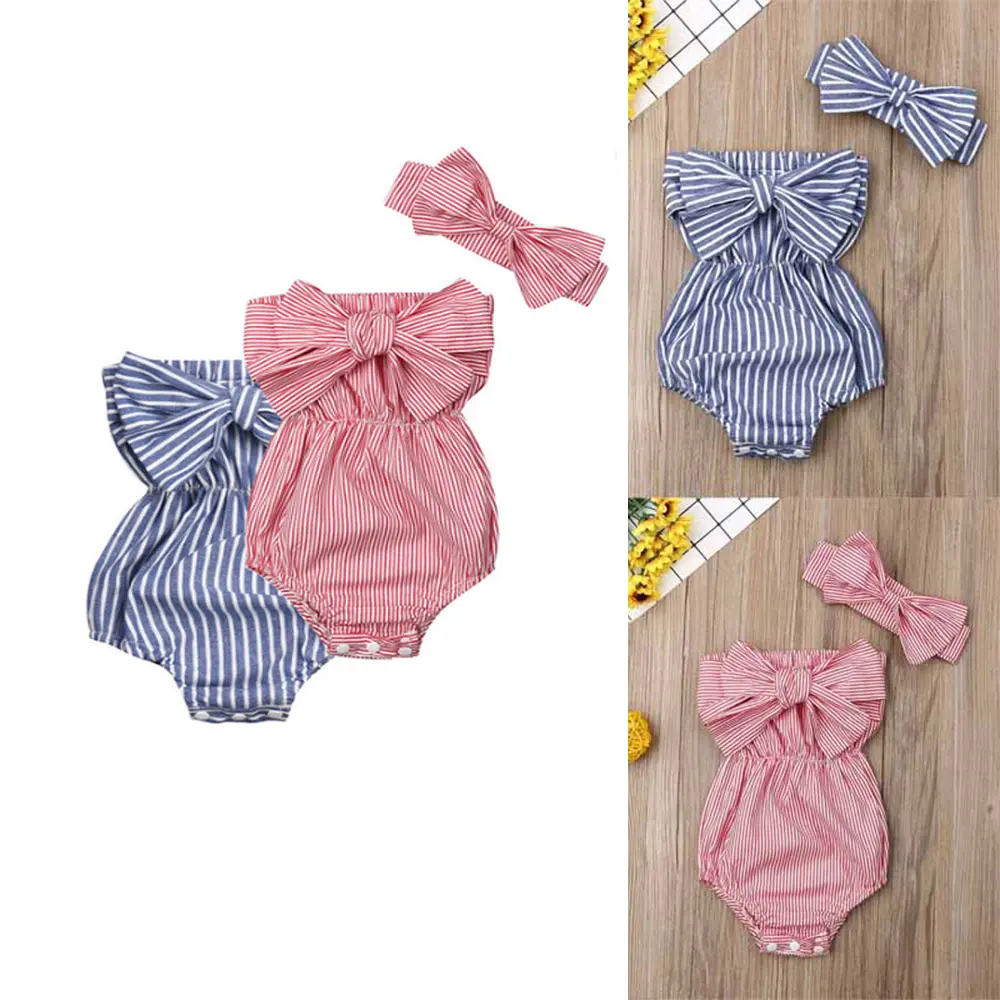Newborn Infant Baby Girl Clothes Rompers Summer Jumpsuits Sleeveless Romper Infant Baby Clothes Girl