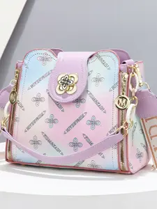 Gradient Color Women's Bucket Bag, Versatile Shoulder and Crossbody Bag, Fashionable with Adjustable Strap for Everyday Use