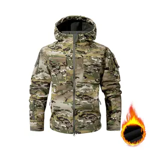 Men's Fleece Lined Warm Softshell Casual Jacket Windbreaker Coat Outdoor Sports Waterproof Clothing Windproof Outerwear faux fur coat jackets fur coat leather jacket zip up jackets western clothing