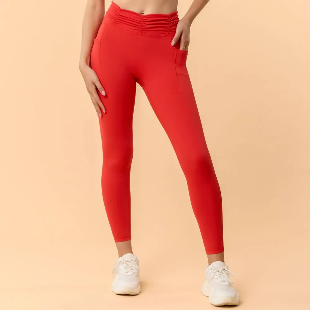 Blogilates Women's Ruched Waist Leggings - Workout Activewear
