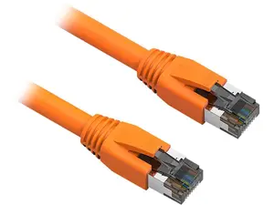 Nippon Labs Cat8 RJ45 25FT Ethernet Patch Internet Network LAN Cable, Indoor/Outdoor, 24AWG, Shielded Latest 40Gbps 2000Mhz, Weatherproof S/FTP for Router, PS4, PS5, Xbox, PoE, Switch, Modem (Orange)