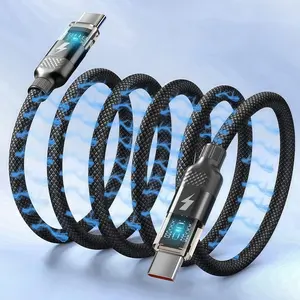 100W Magnetic Fast Charging Data Cable, Retractable USB C Data Transmission Cable, Type C Fast Charging Cable, Fast Charging Cable for iPhone 15 iPad Mac Pro/Air