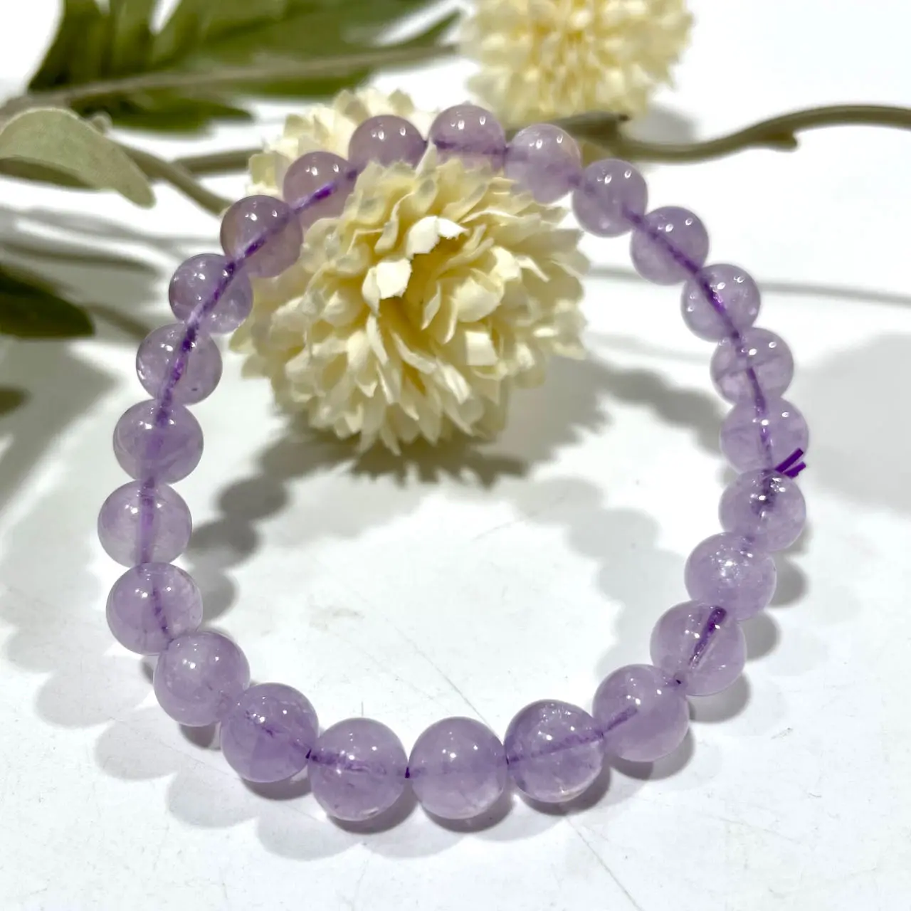 IG Crystal Lavender Quartz Crystal Bracelet 7~12mm Energy Healing Crystals Jewelry for Women DIY Bracelet