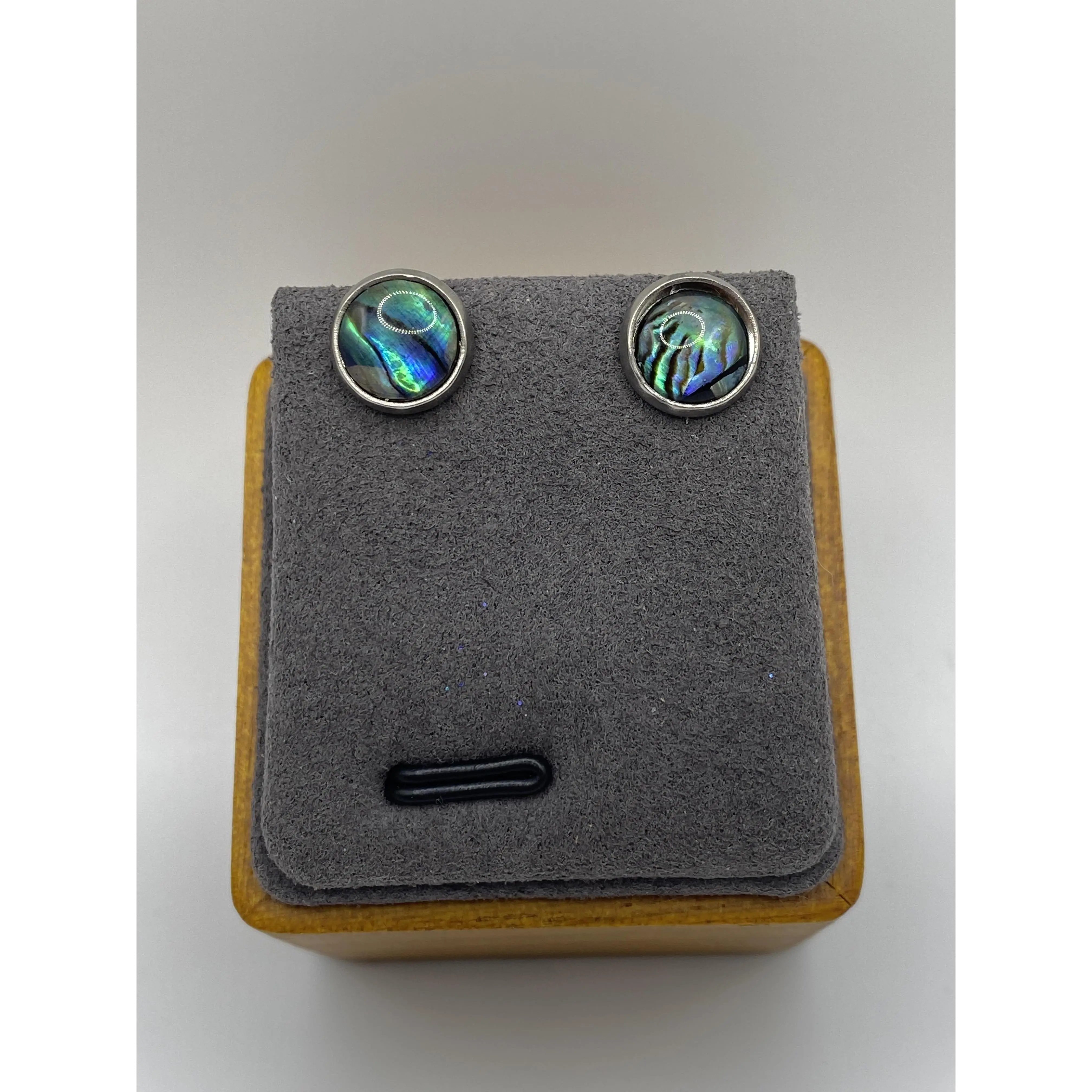 Teal Iridescent Stud Earrings Teal Iridescent Stud Earrings