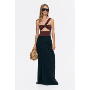 H&M Padded-cup one-shoulder swimsuit