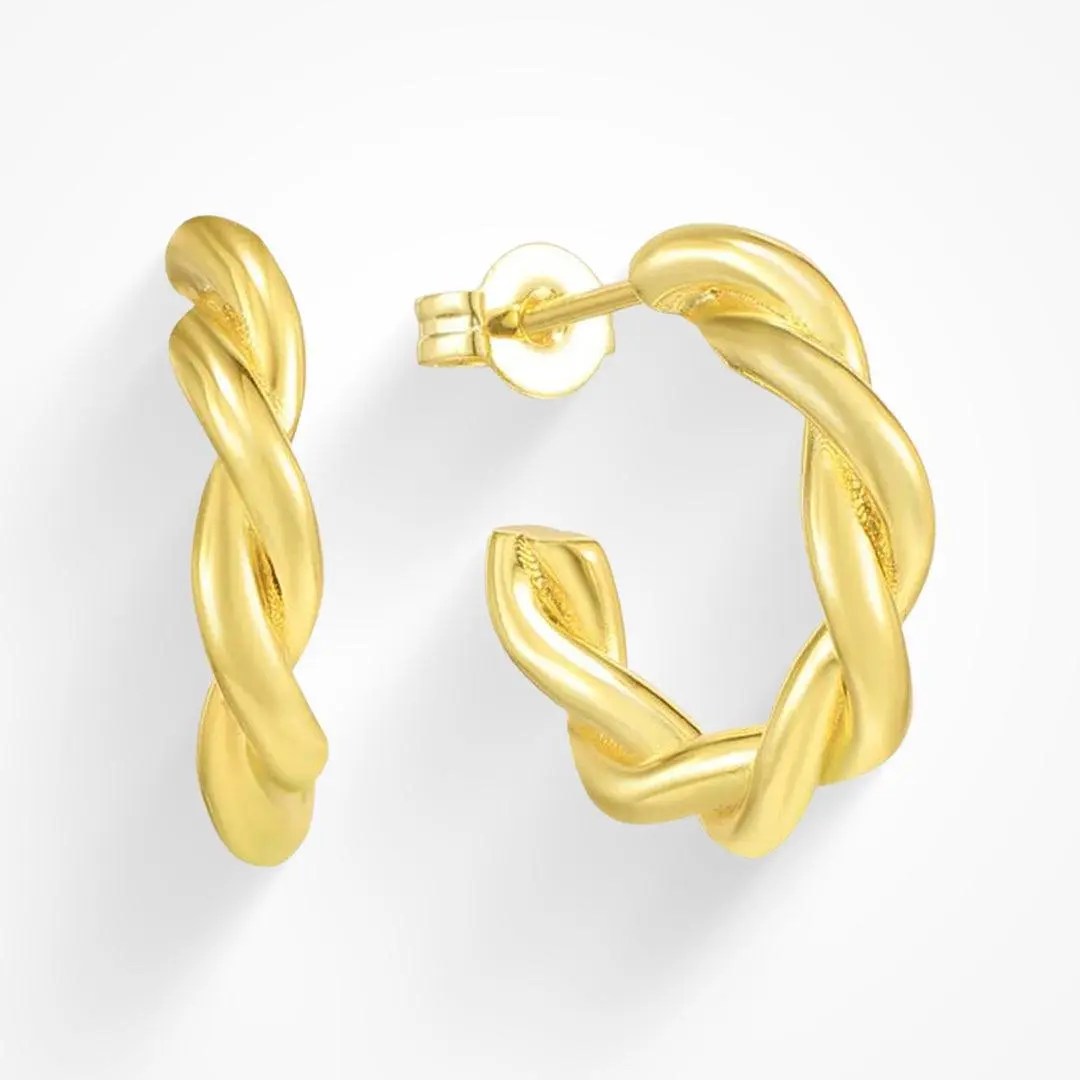 EVRY JEWELS Gold or Silver Plated Women's Hypoallergenic Bellini Hoops