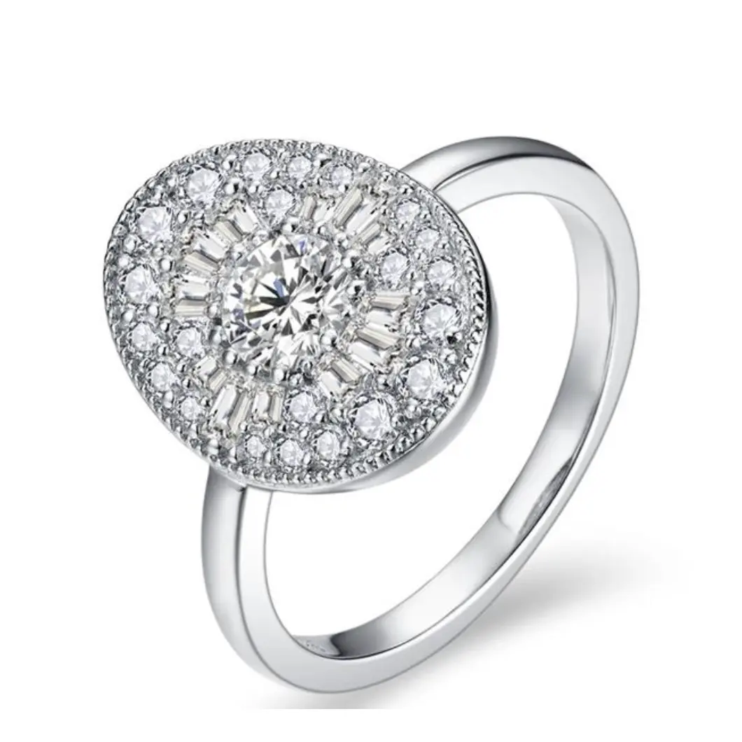 WSY Jewelry D/VVS1 Round All-Synthetic Moissanite Women’s Ring – Engagement Piece – Elegant Jewelry – Black Friday Gift – R111 Real Rings Wedding Ring