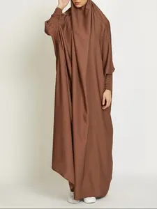 Dubai Turkish Women's Loose-Fitting Plain Long Robe Dress, All Seasons Fashion, Comfortable and Stylish, Perfect for Daily Wear