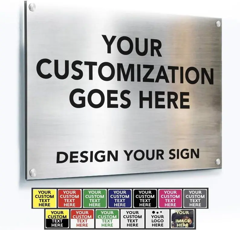 Custom Metal Sign, Personalized Outdoor Metal Signs, Customized Safety Signs, Metal Business Signs, Weatherproof Aluminum Delivery Signs 20x30