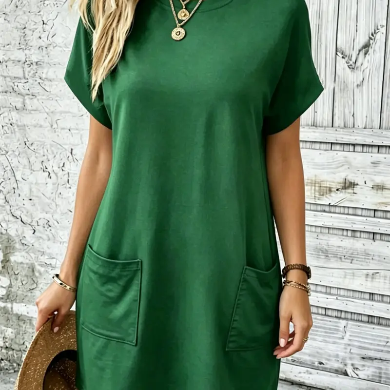 Effortless Loose Minimalist T-Shirt Dress, Ultimate Comfort Fabric, Perfect for Daily Wear, Casual Wear, Easy to Style, Fit
